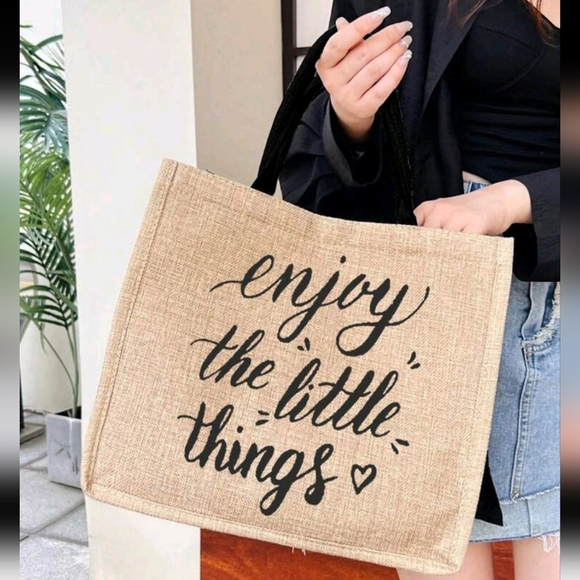 Fall 🎃Trendy " Enjoy the Little things" tote - Picture 2 of 6